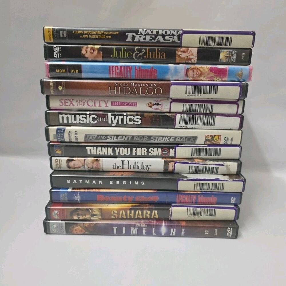 13 DVD Movie Lot Comedy Romance Action Batman Legally Blonde National Treasure